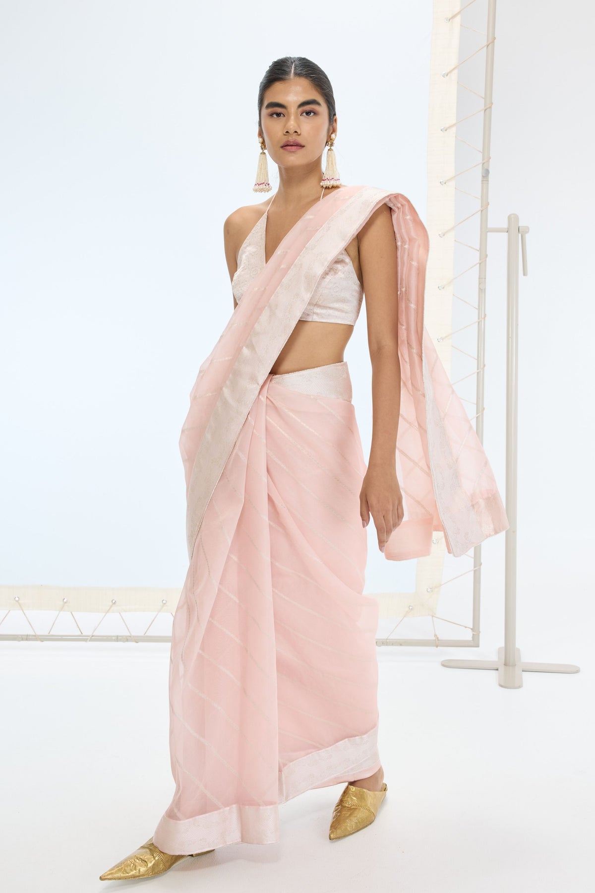 The Ivy Saree in Peach