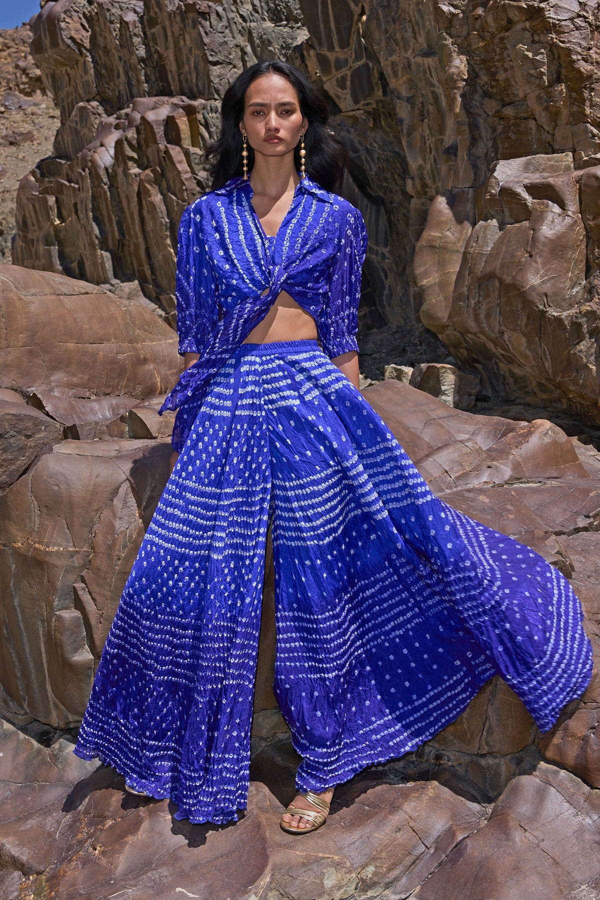 Bandhani Top &amp; Flared Pant