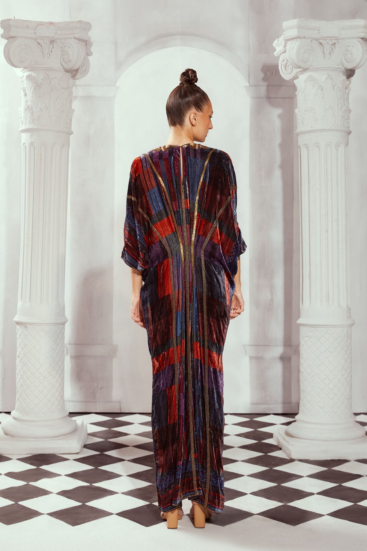 Tangerine Tile Print Kaftan