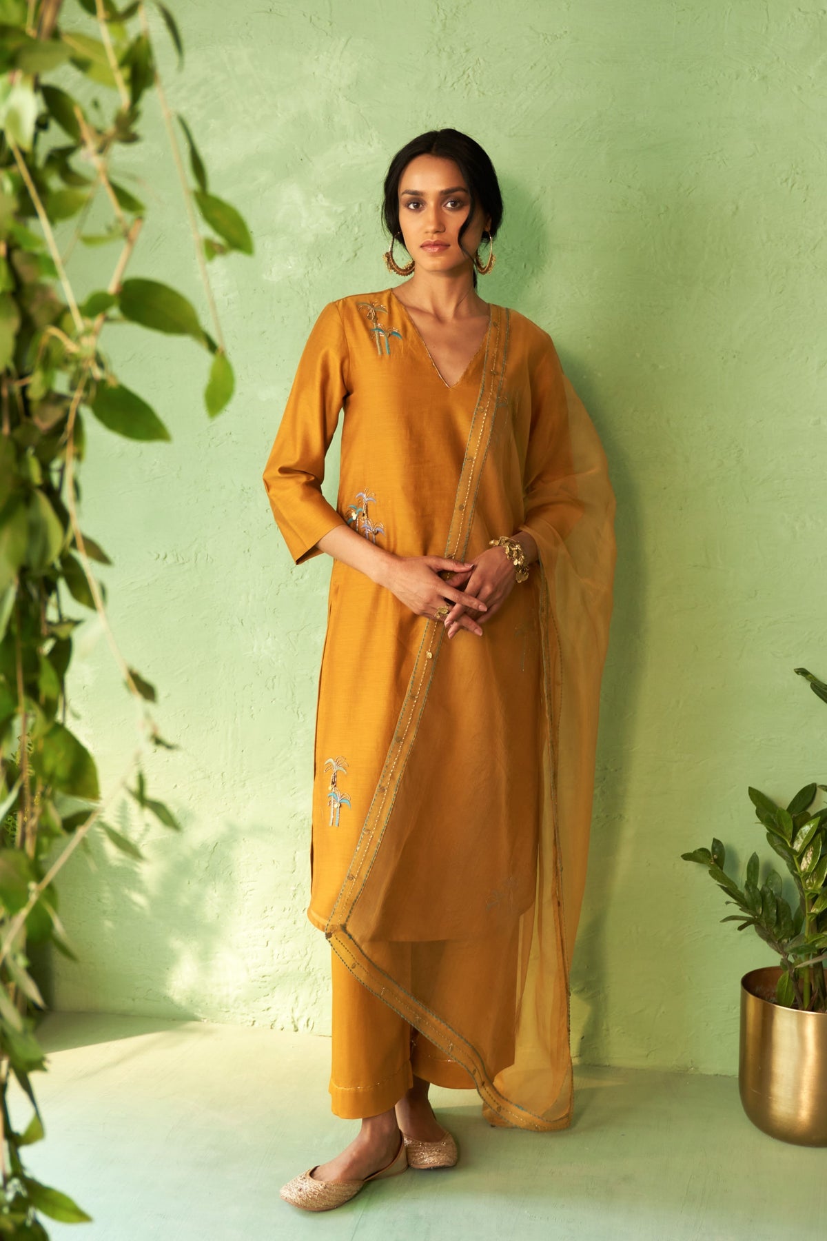 Palm Kurta  Set