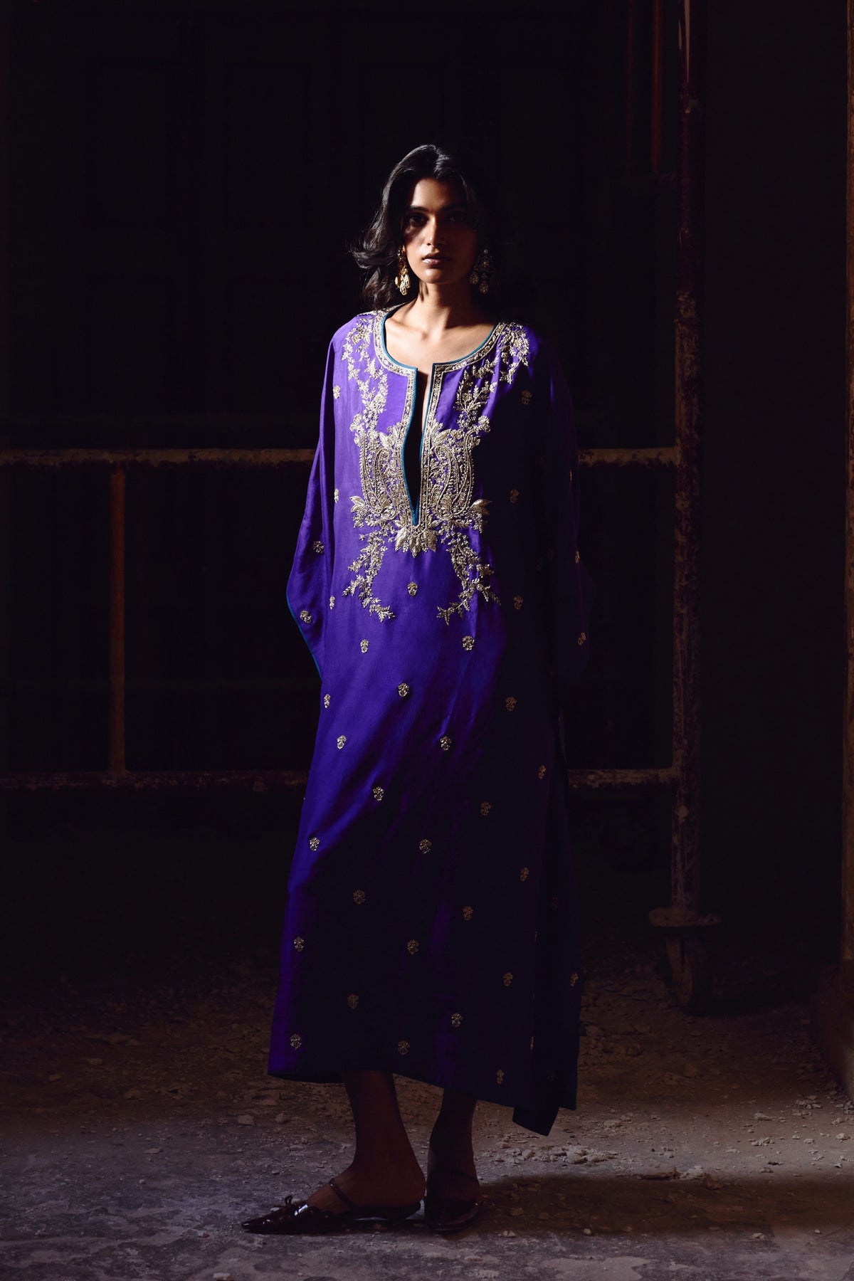 Purple Amra Kaftan Set