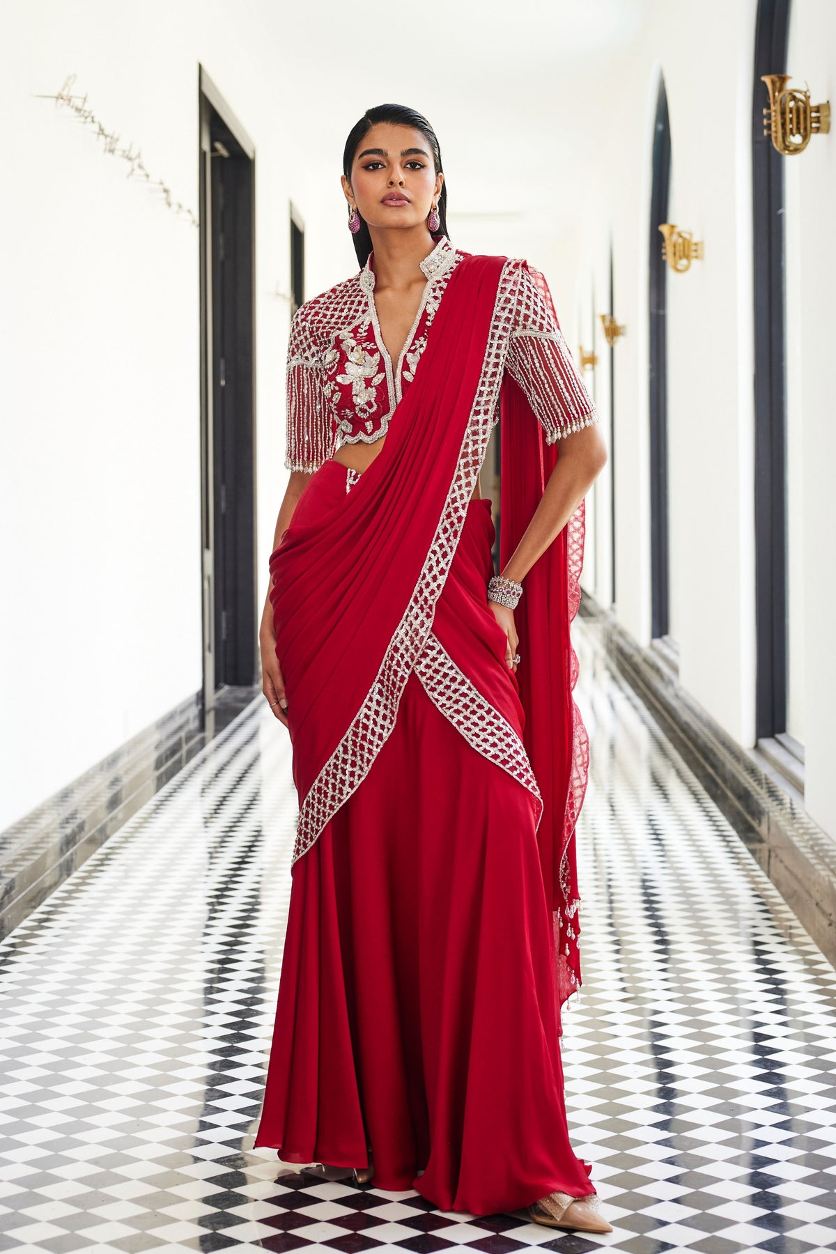 Adira Drape Saree Set