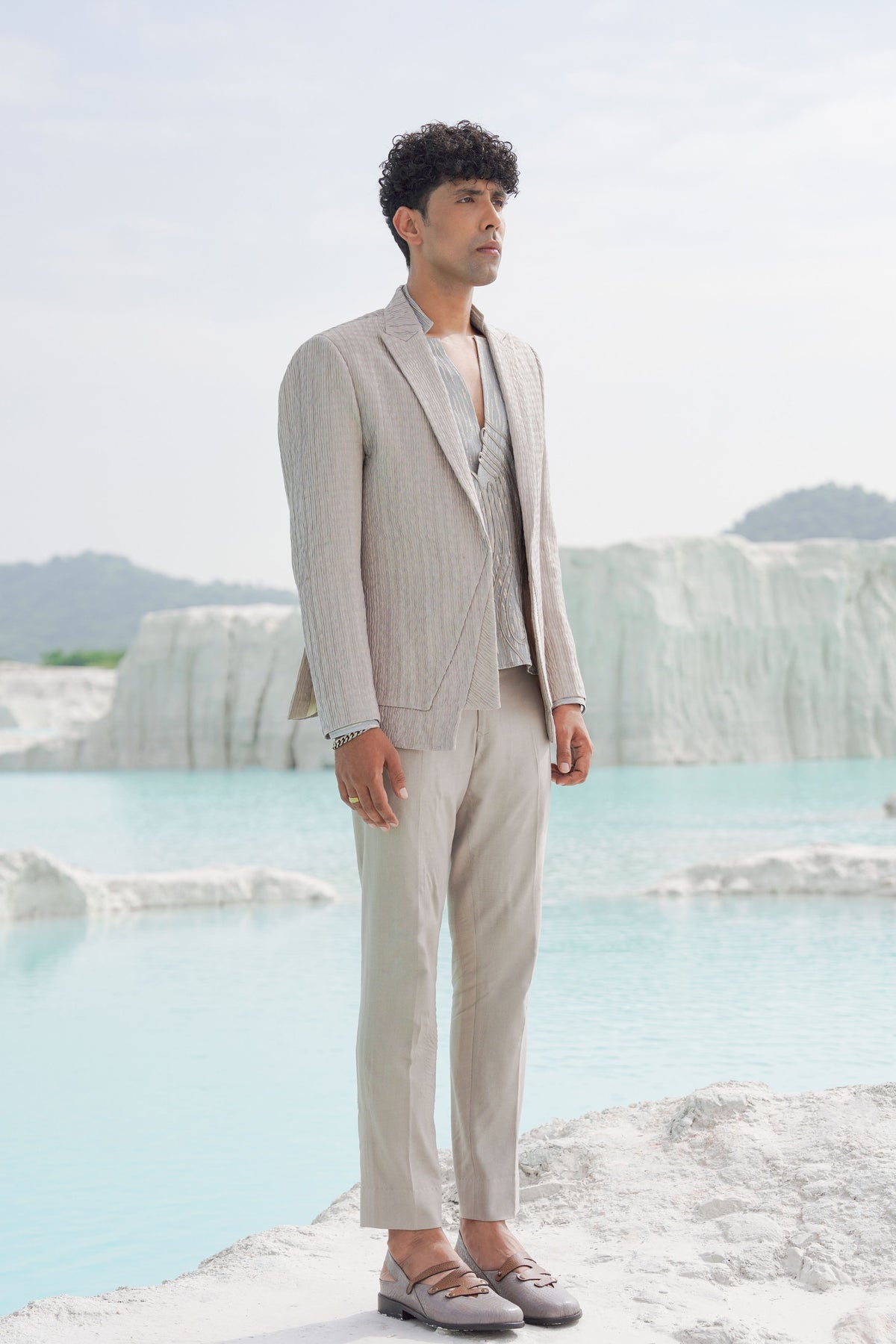 Grey Blazer Set