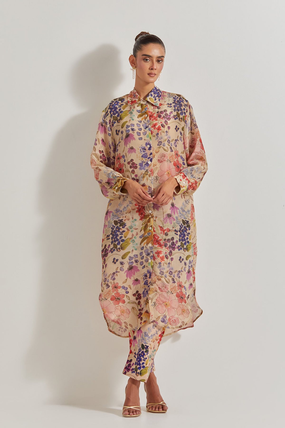 Blooming Burst Tissue Tunic Set