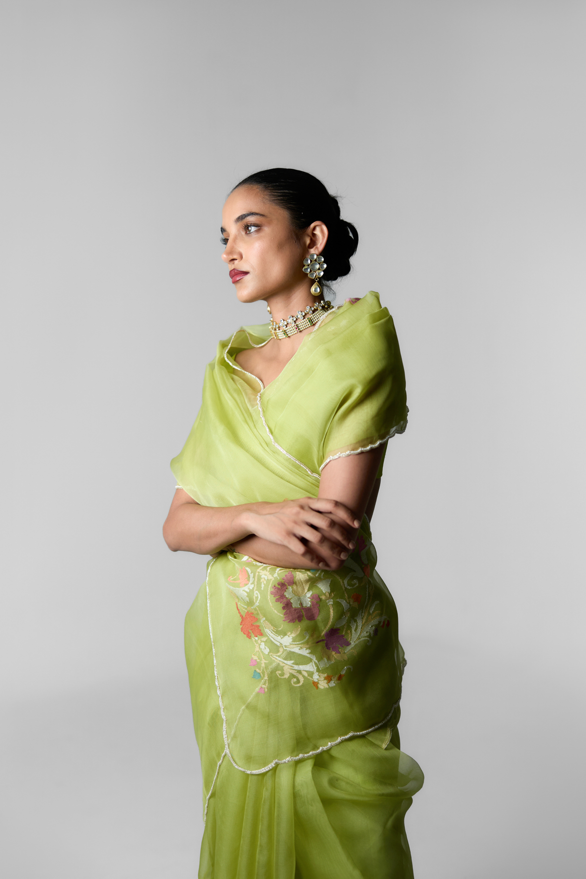 The Emerald Mist Saree