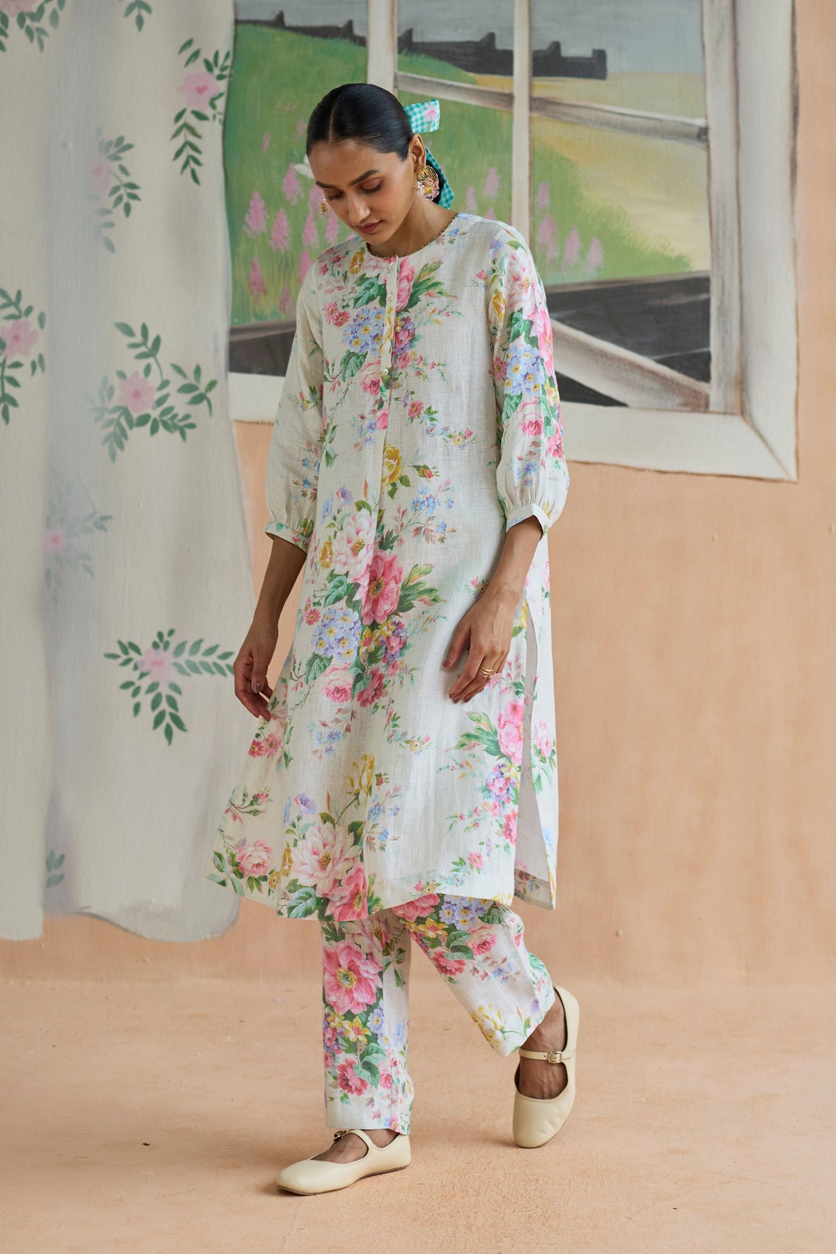 Sunbeam Long Kurta Set Linen