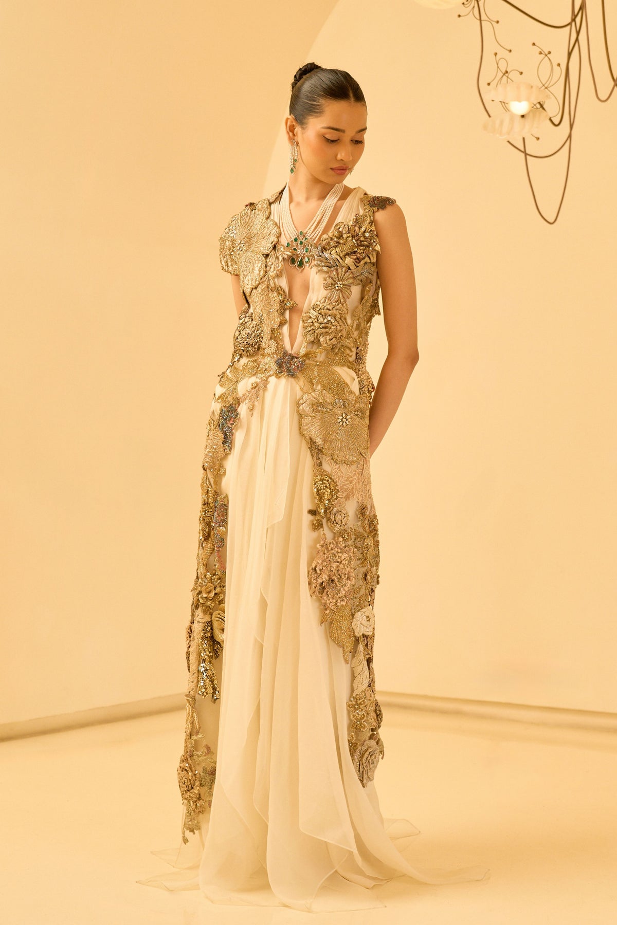 Aurelia Gold Jacket Set