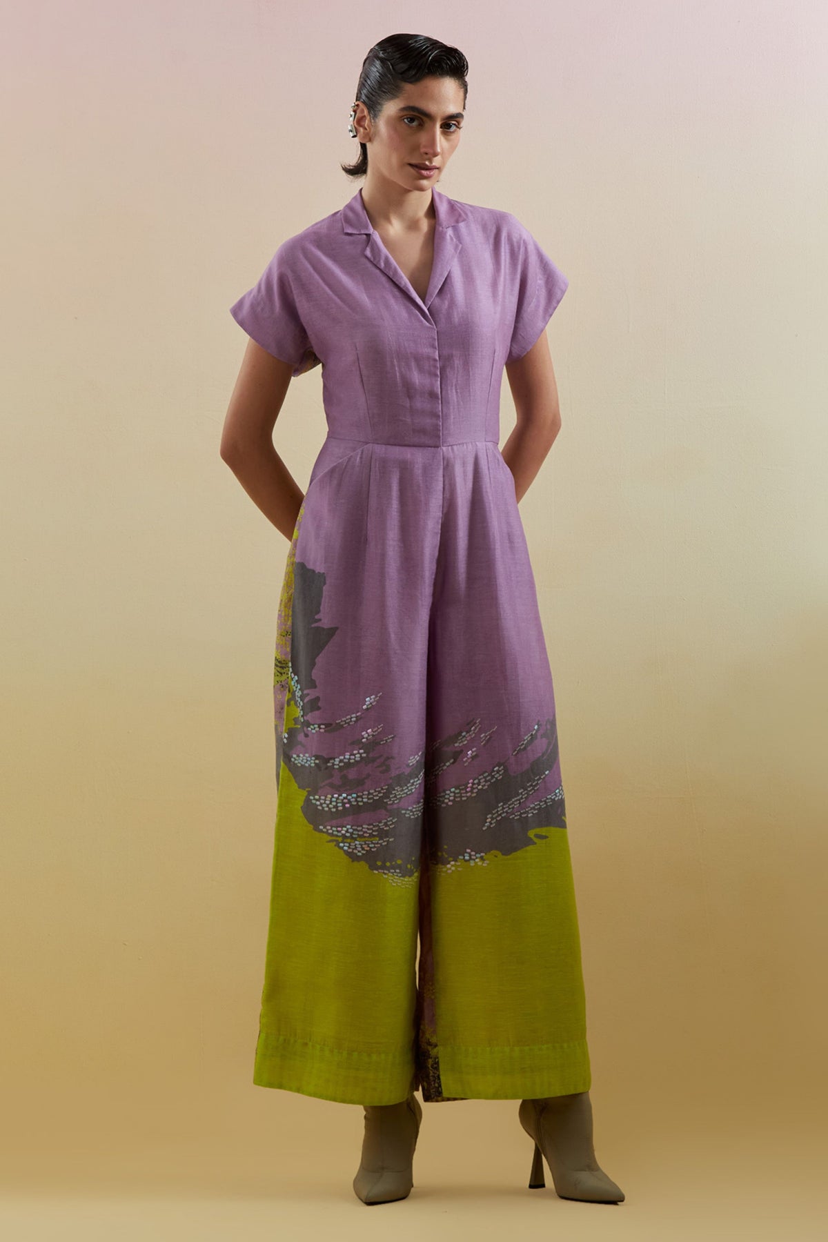 Gliss Lilac & Neon Jumpsuit