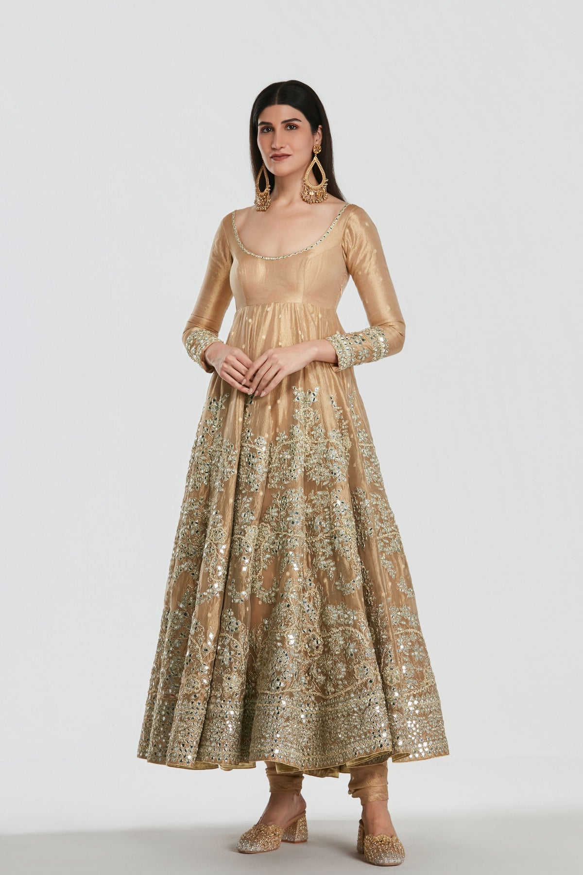 Opal Gold Anarkali Set