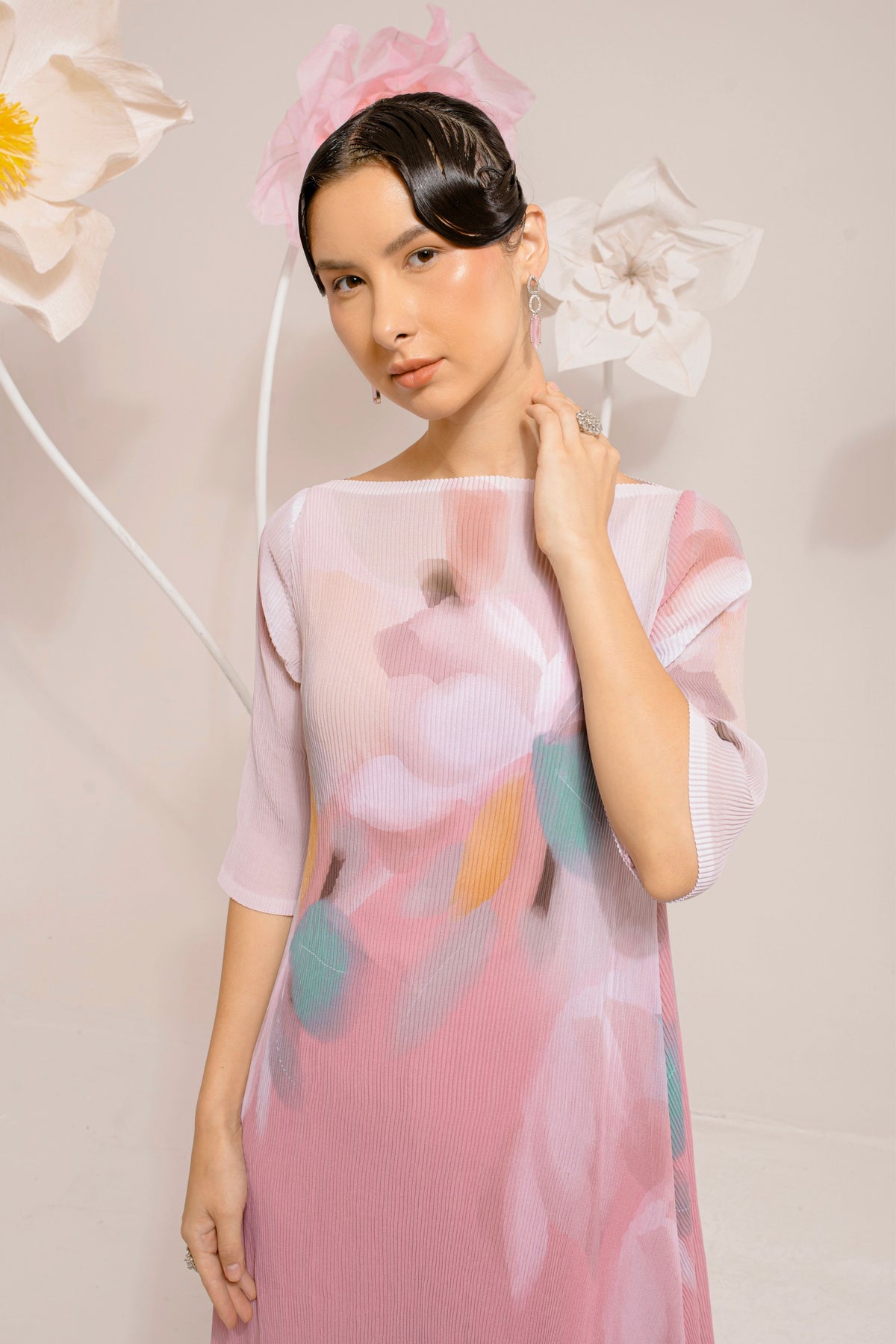 French Pink Sunshade Tunic Set