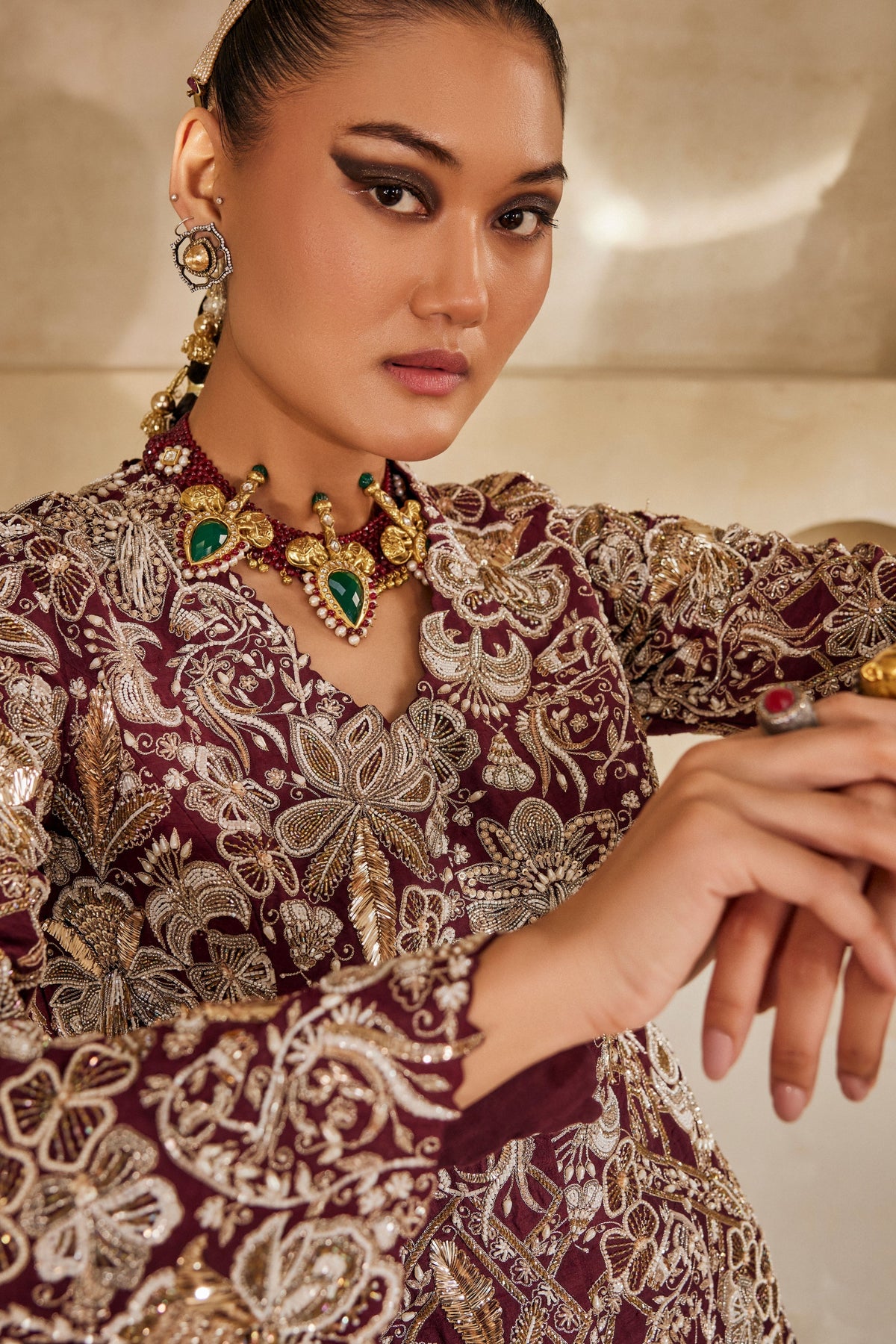 Mahveen Jacket Set
