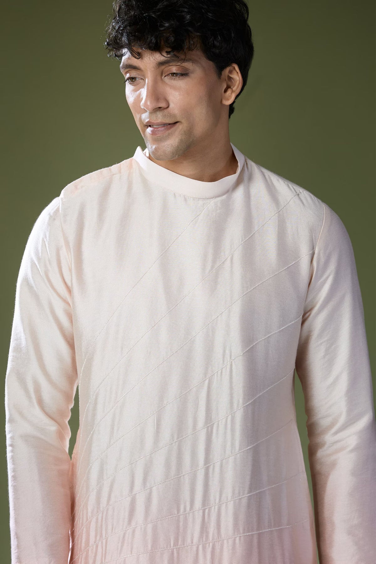 Peach Ombre Embroidered Kurta Set