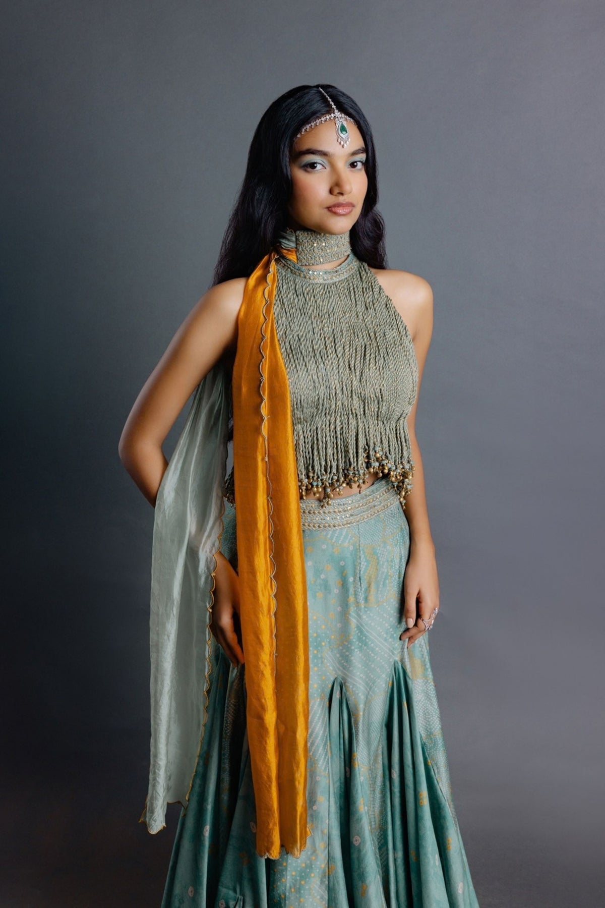 Sage Green Skirt Set