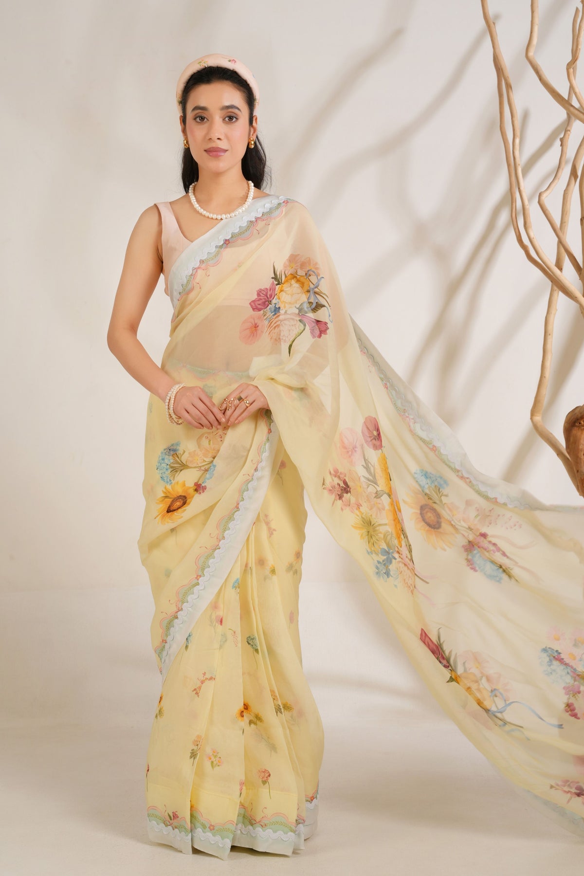 Old Rose Saree Set