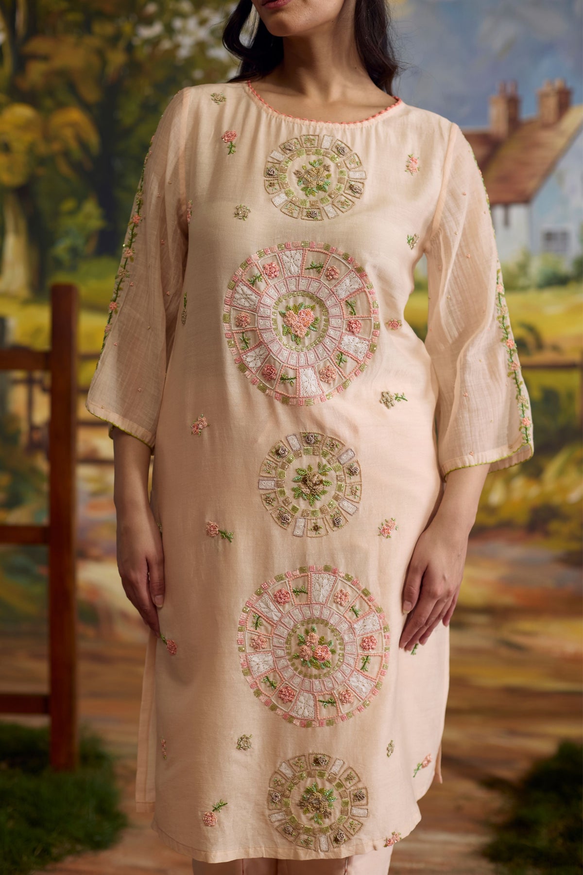 Sorbet Floral Beaded Kurta
