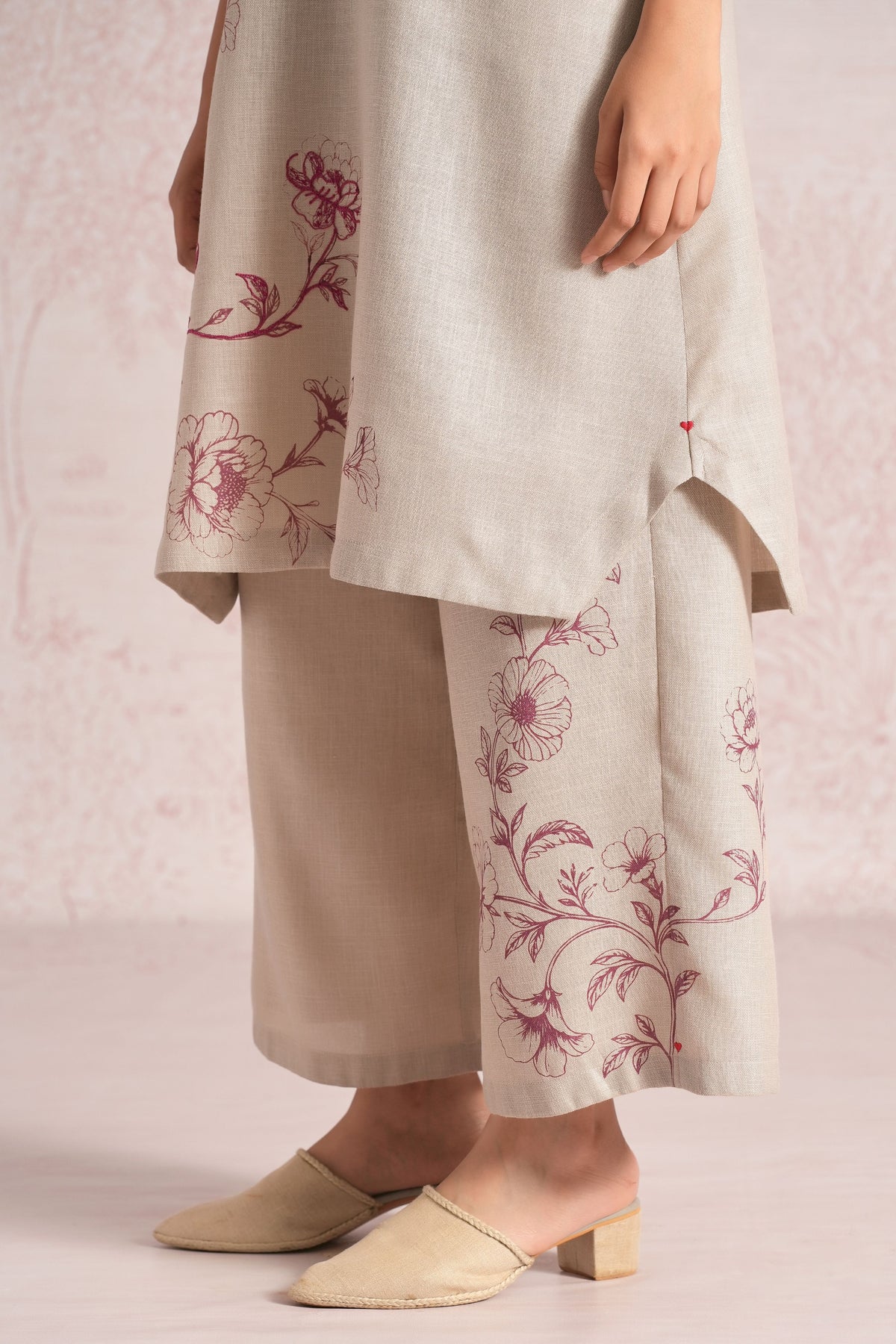 Bloomscape Natural Kurta Set