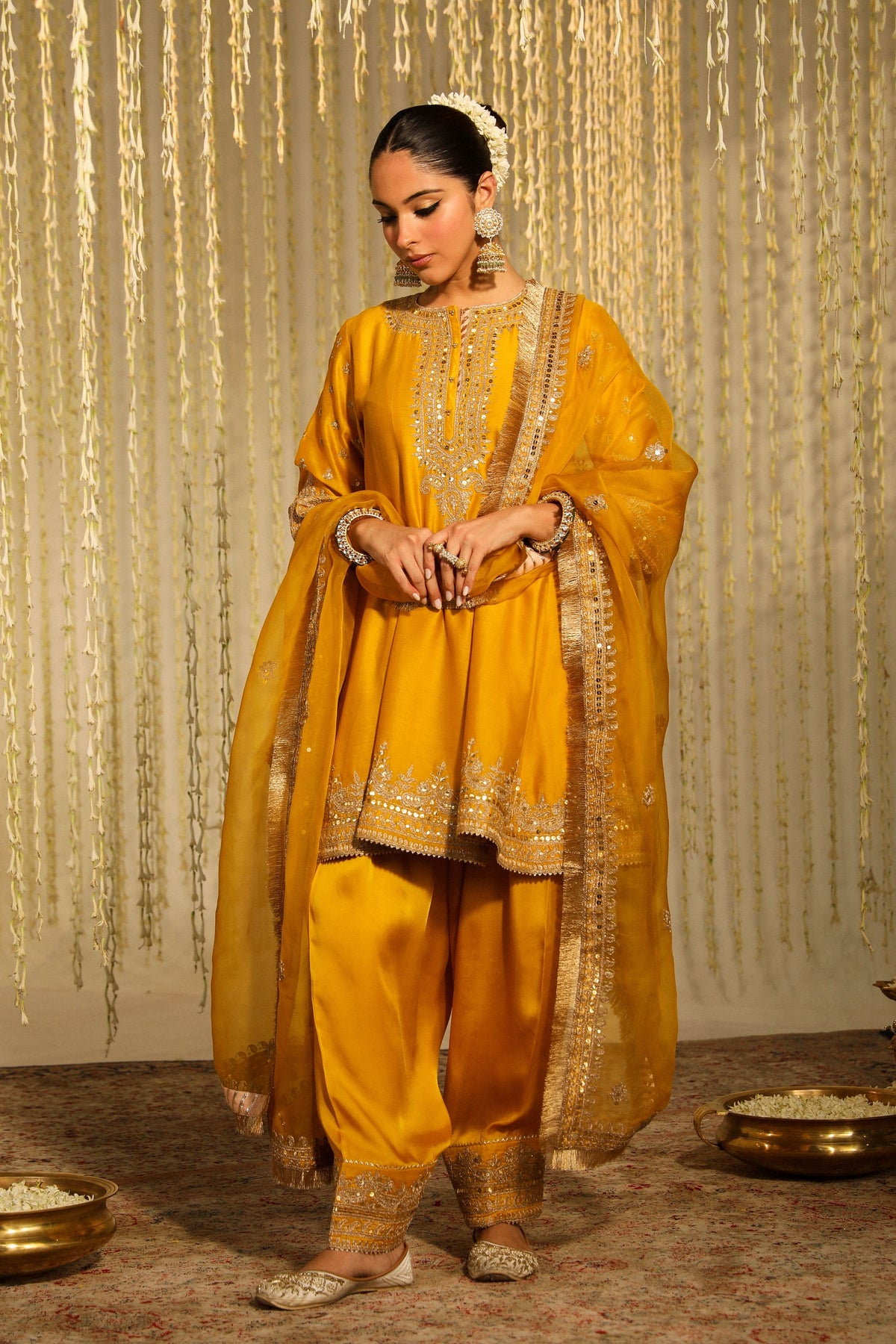 Warizah Mustard Salwar Set