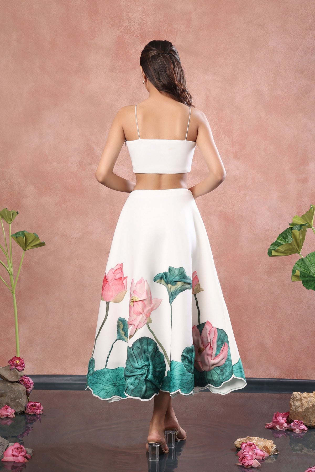 Printed Skirt Tube Top Set