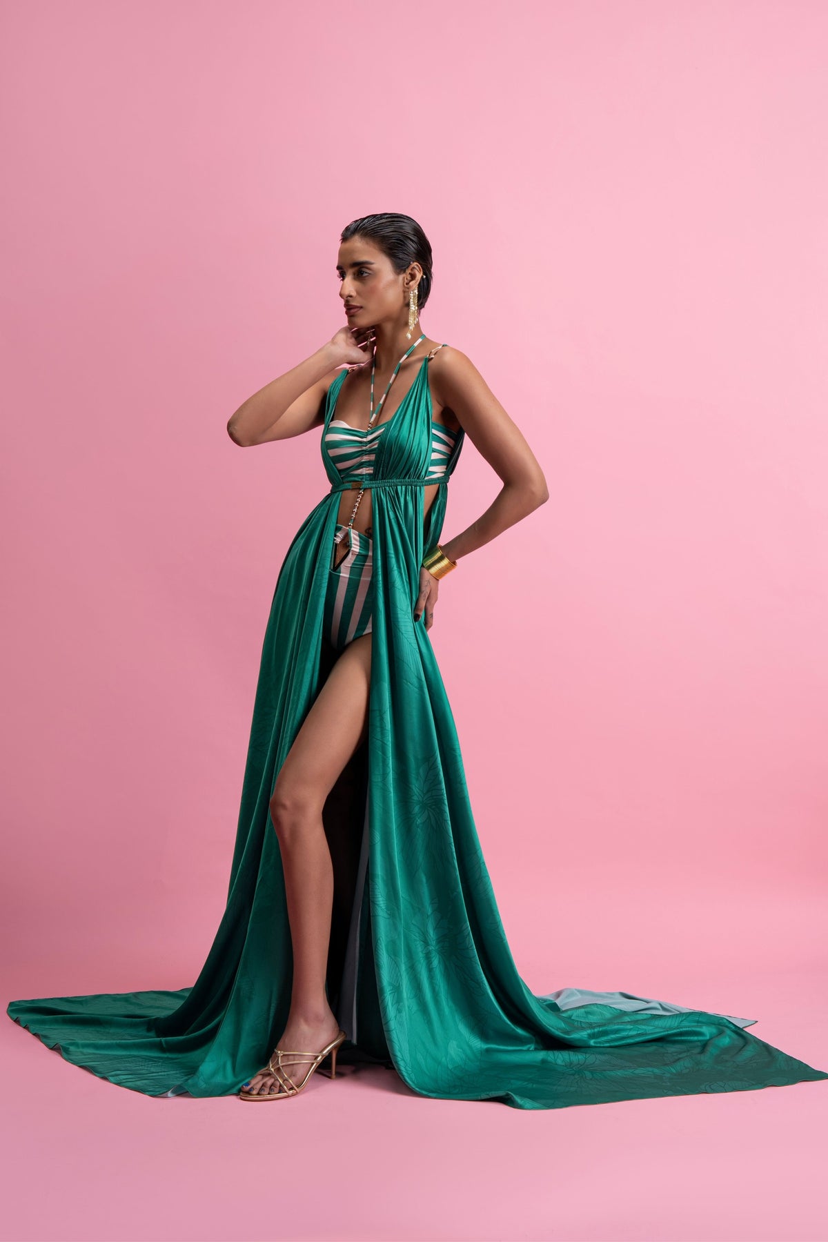 Cut-Out Swimsuit With Overlay