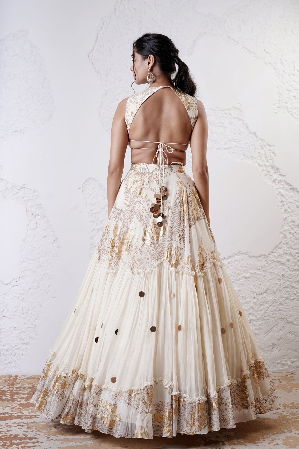 Ivory Lehenga Set