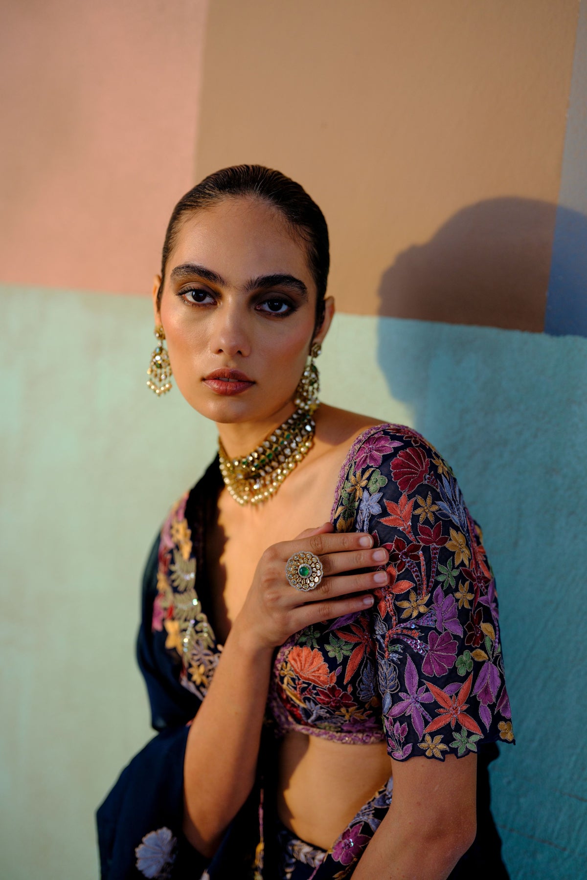 Navy Blue Ruhani Lehenga Set