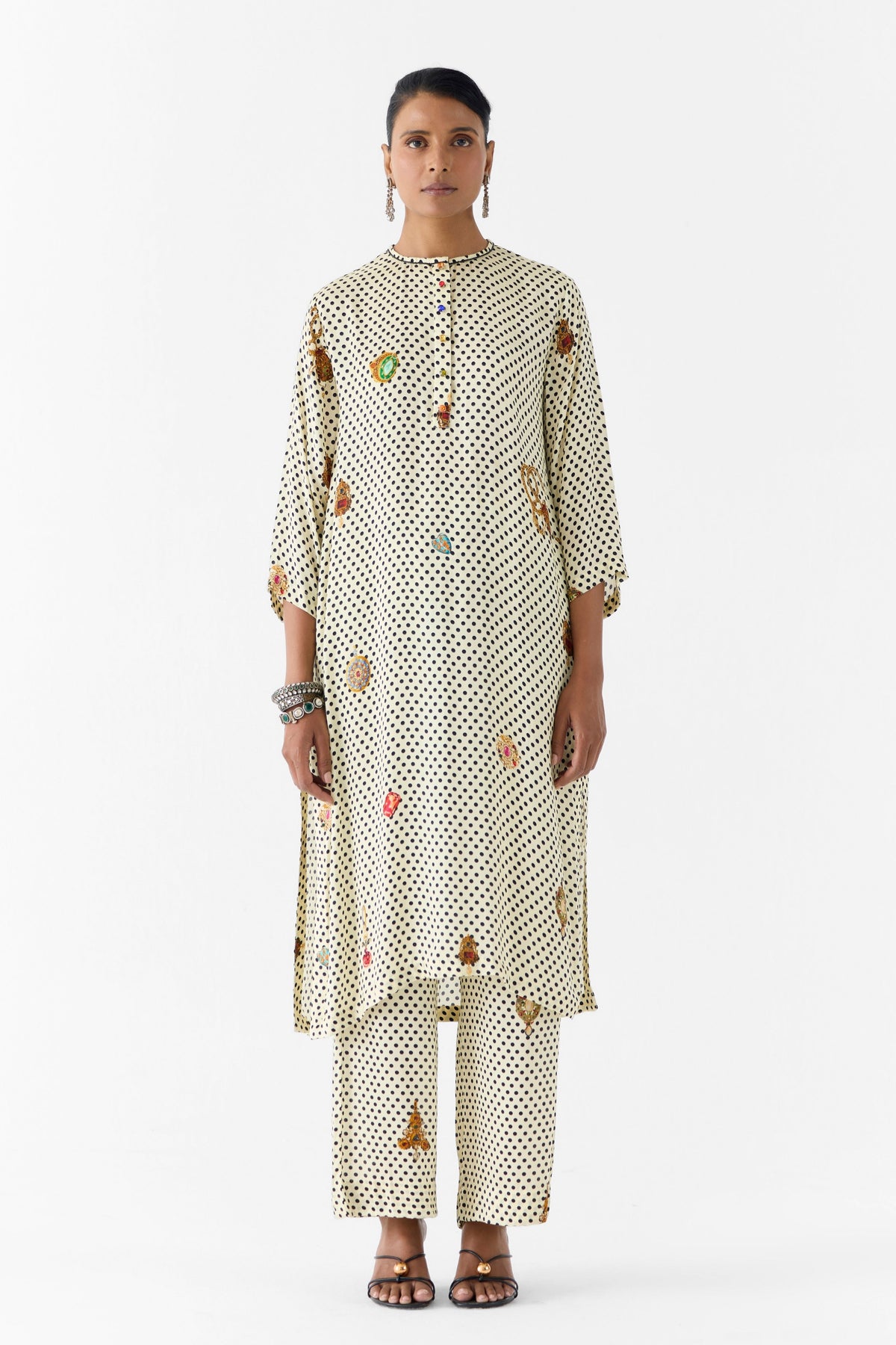 Pearl Polka Dot Kurta Set