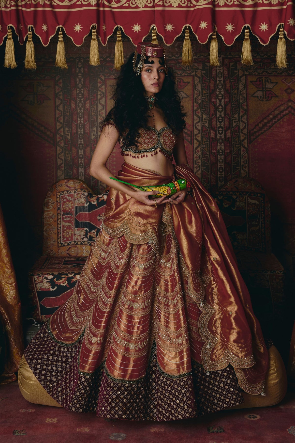 Rust Orange Lehenga Set