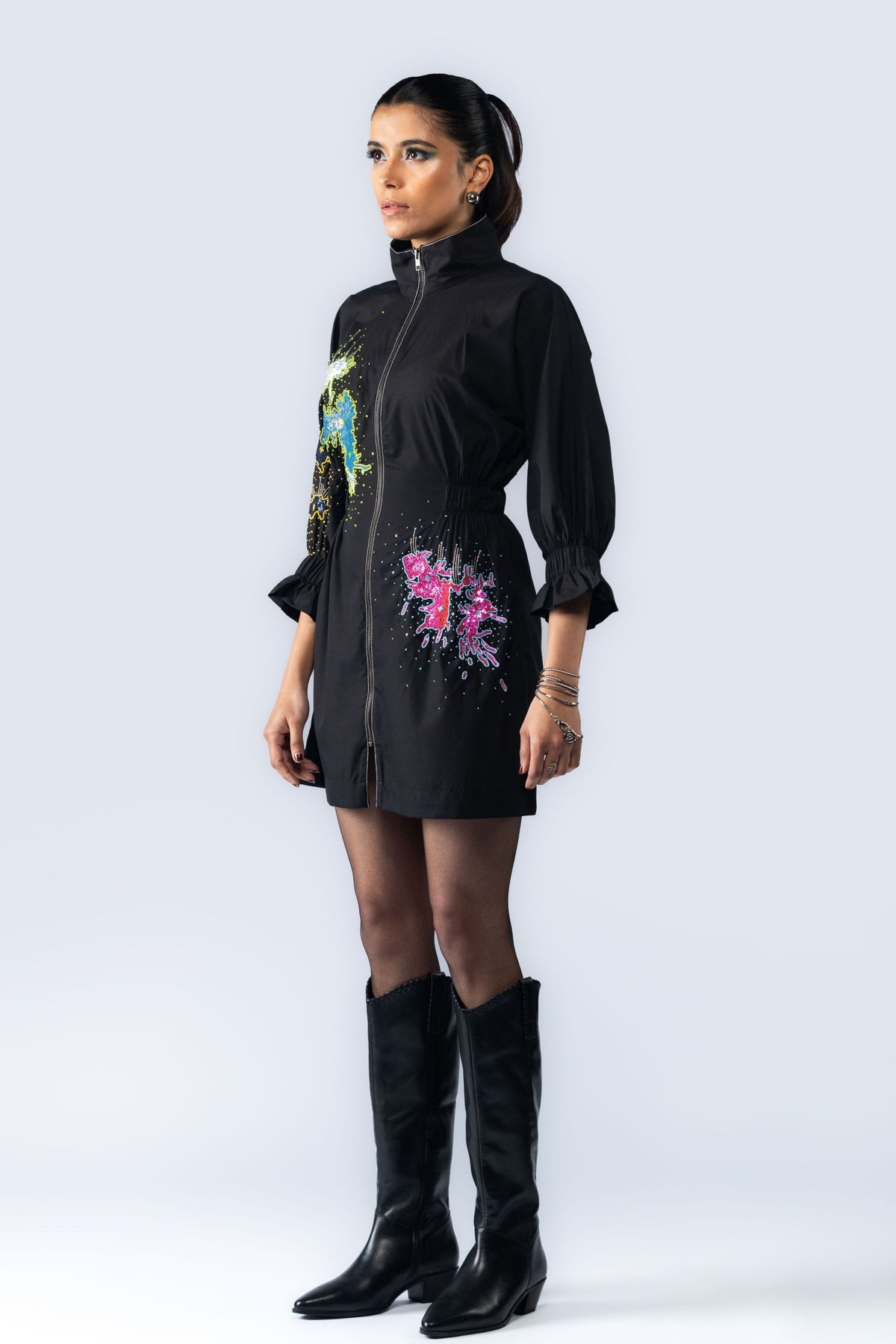 Seraphic Black Sequin Dress