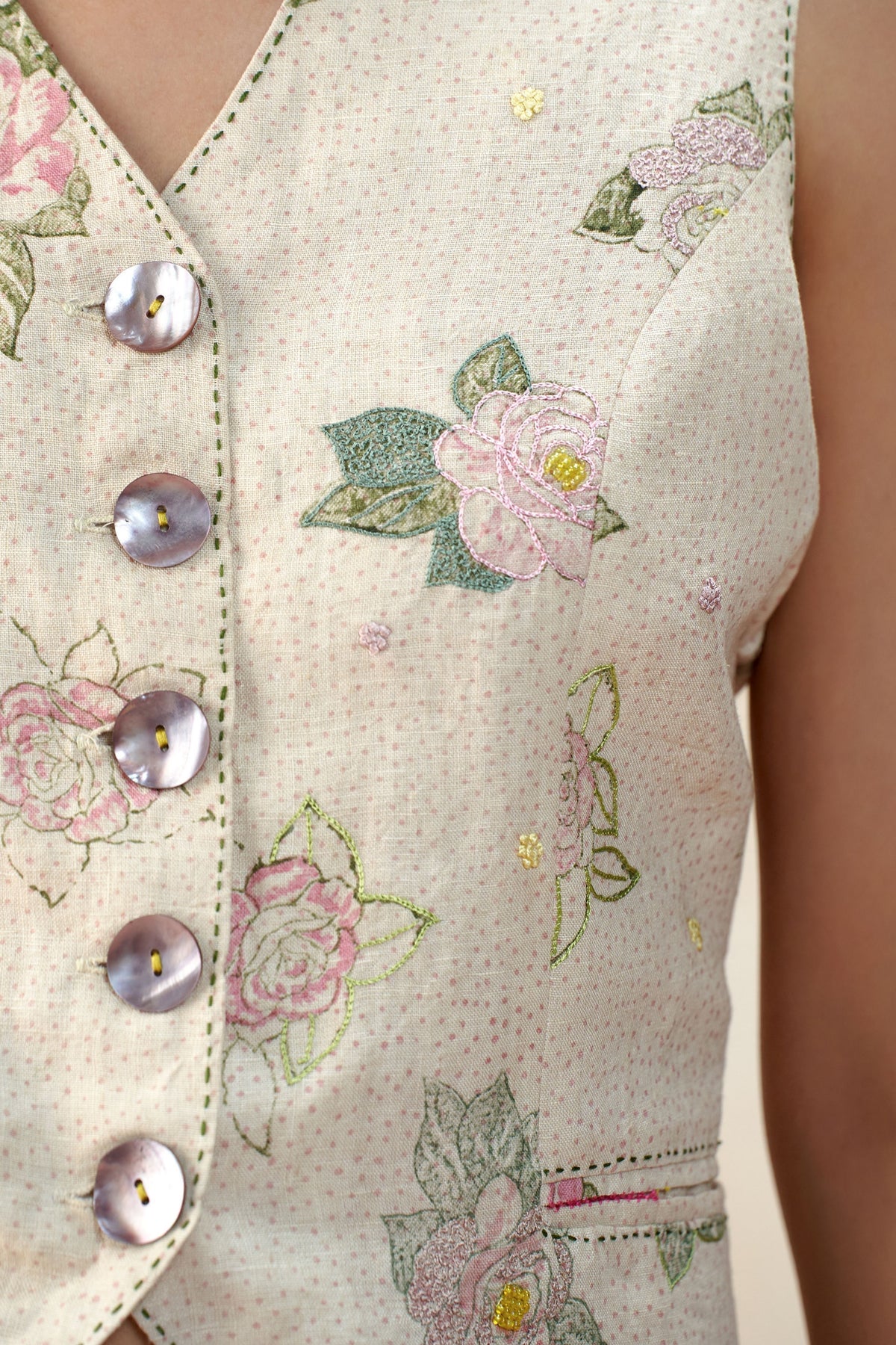 Rose De Meaux Vest