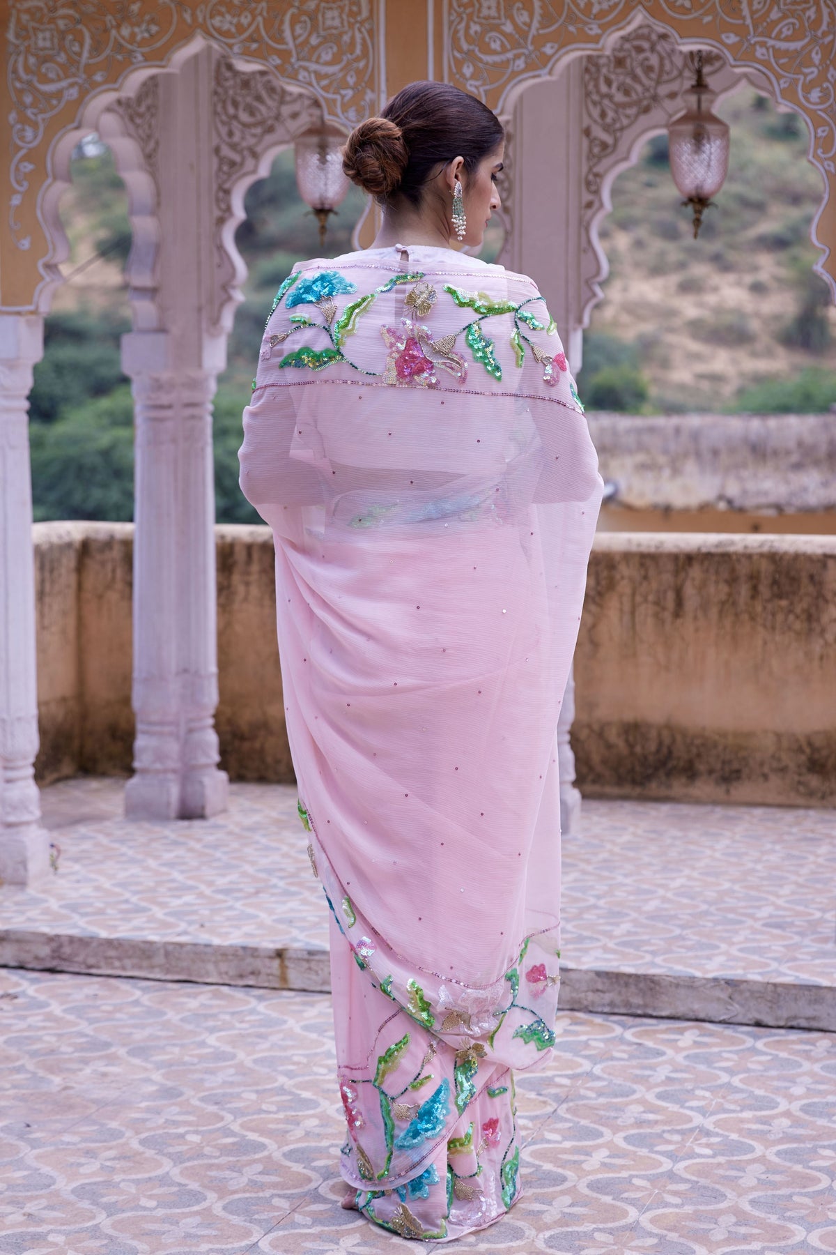 Vijayshree Blush Pink Saree