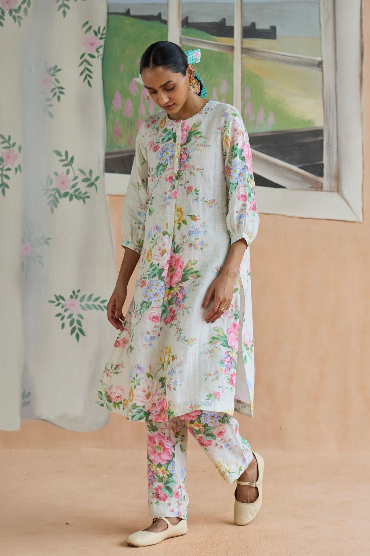 Sunbeam Long Kurta Set Linen