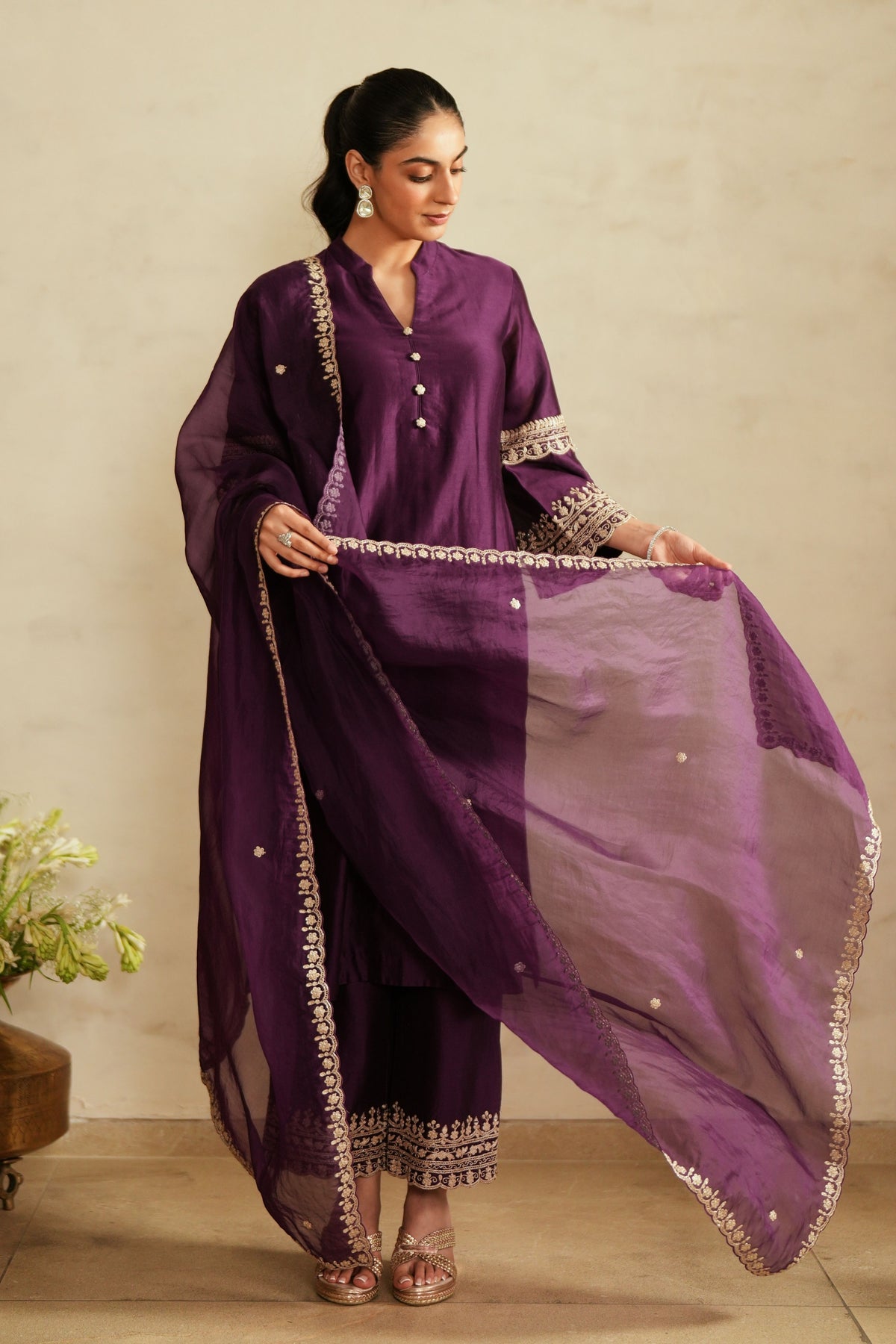 Rituals Purple Kurta Set