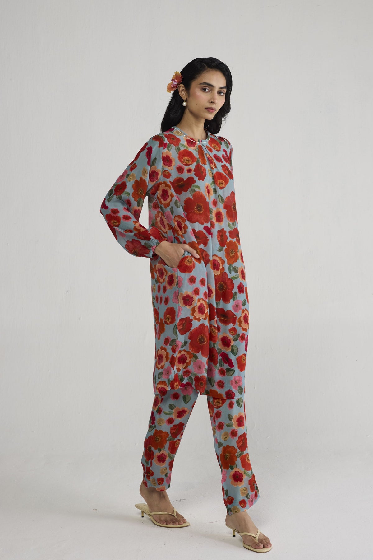 Haruka Crepe Tunic Set