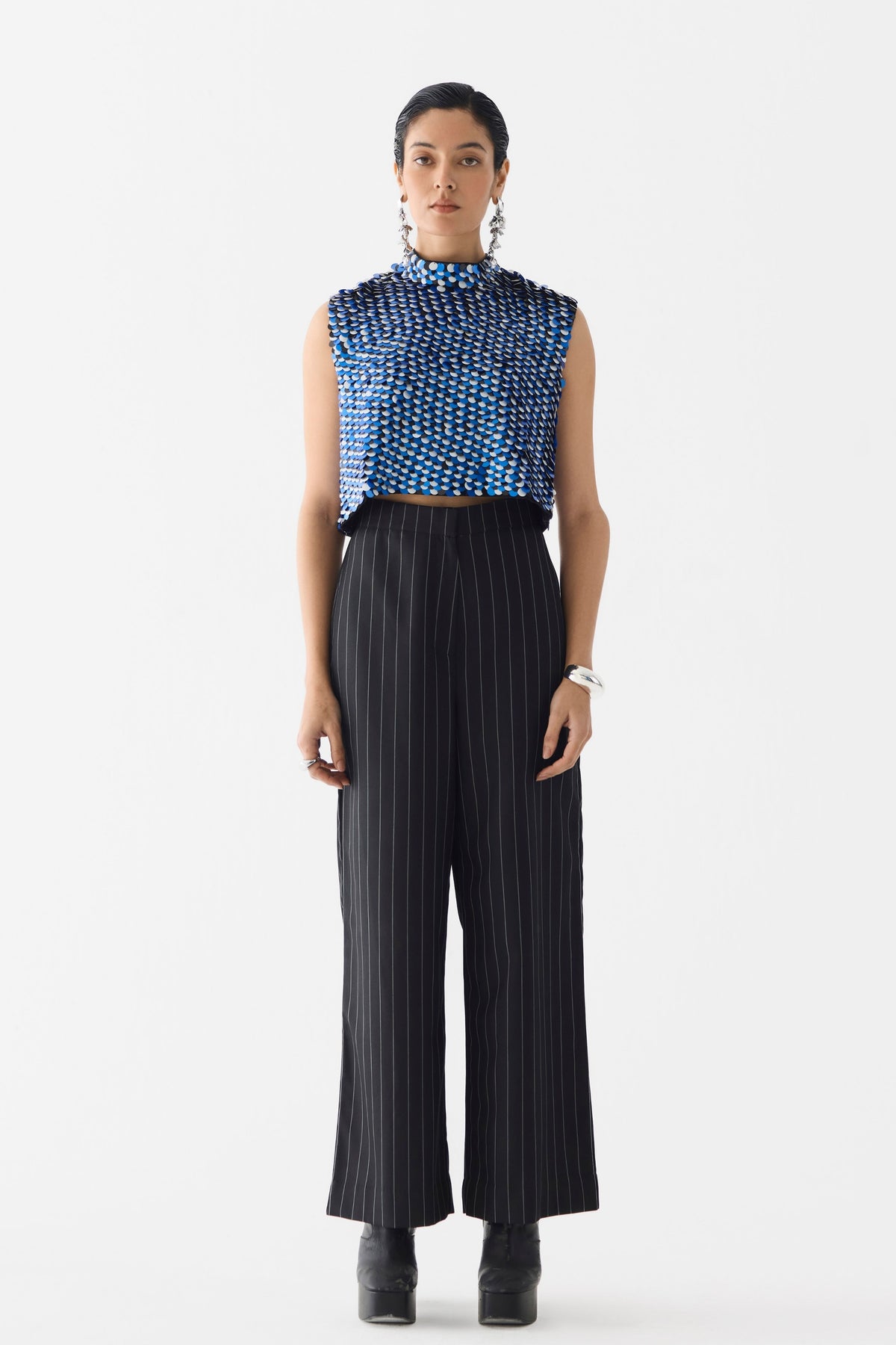 Blue Paradise Sequin Top