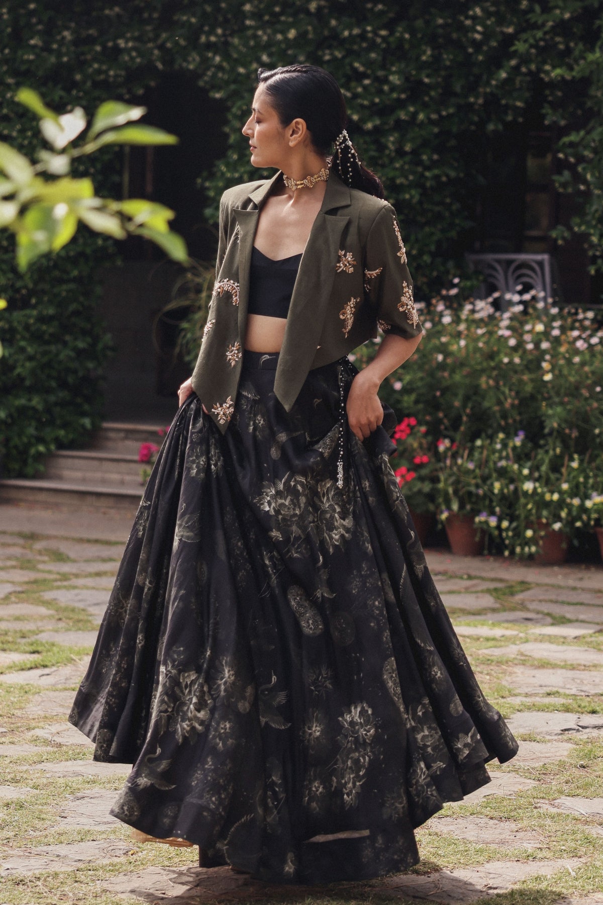 Storm Letter Lehenga Set