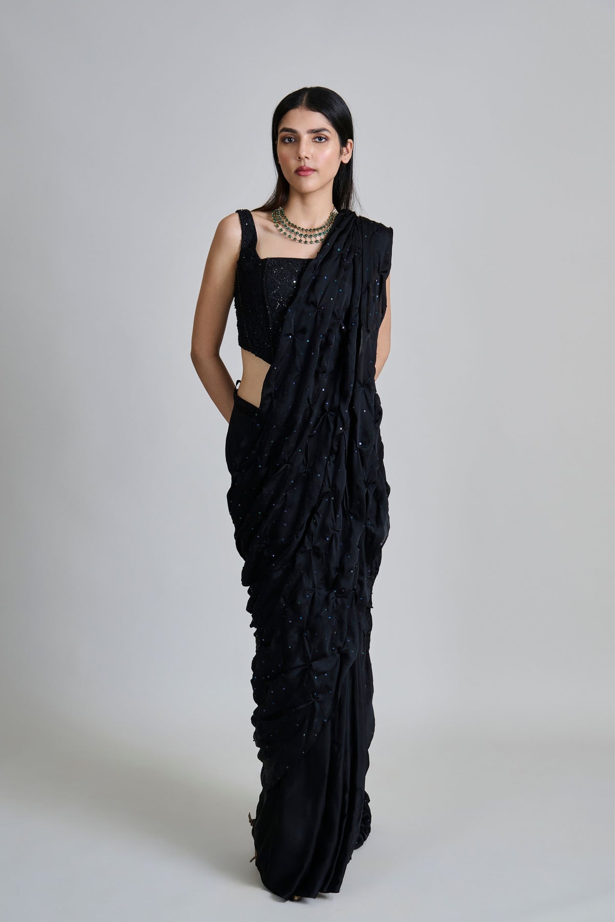 Yuki Draped Saree Set