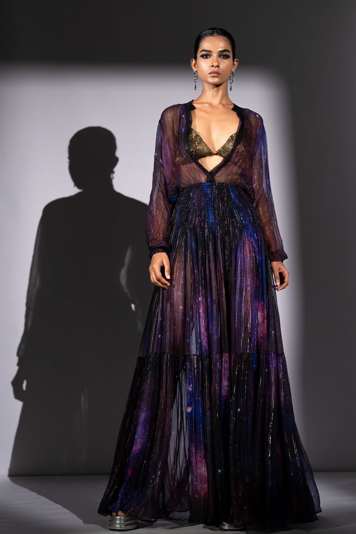 Purple Chiffon Dress