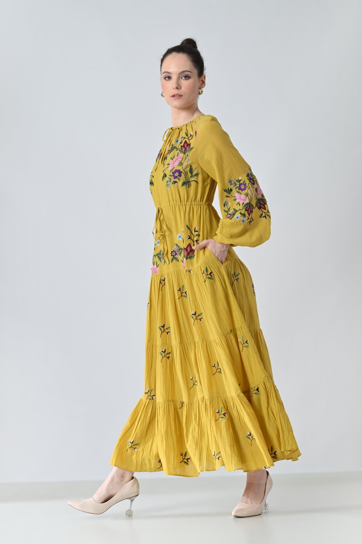Sunflower Yellow Midi Dress
