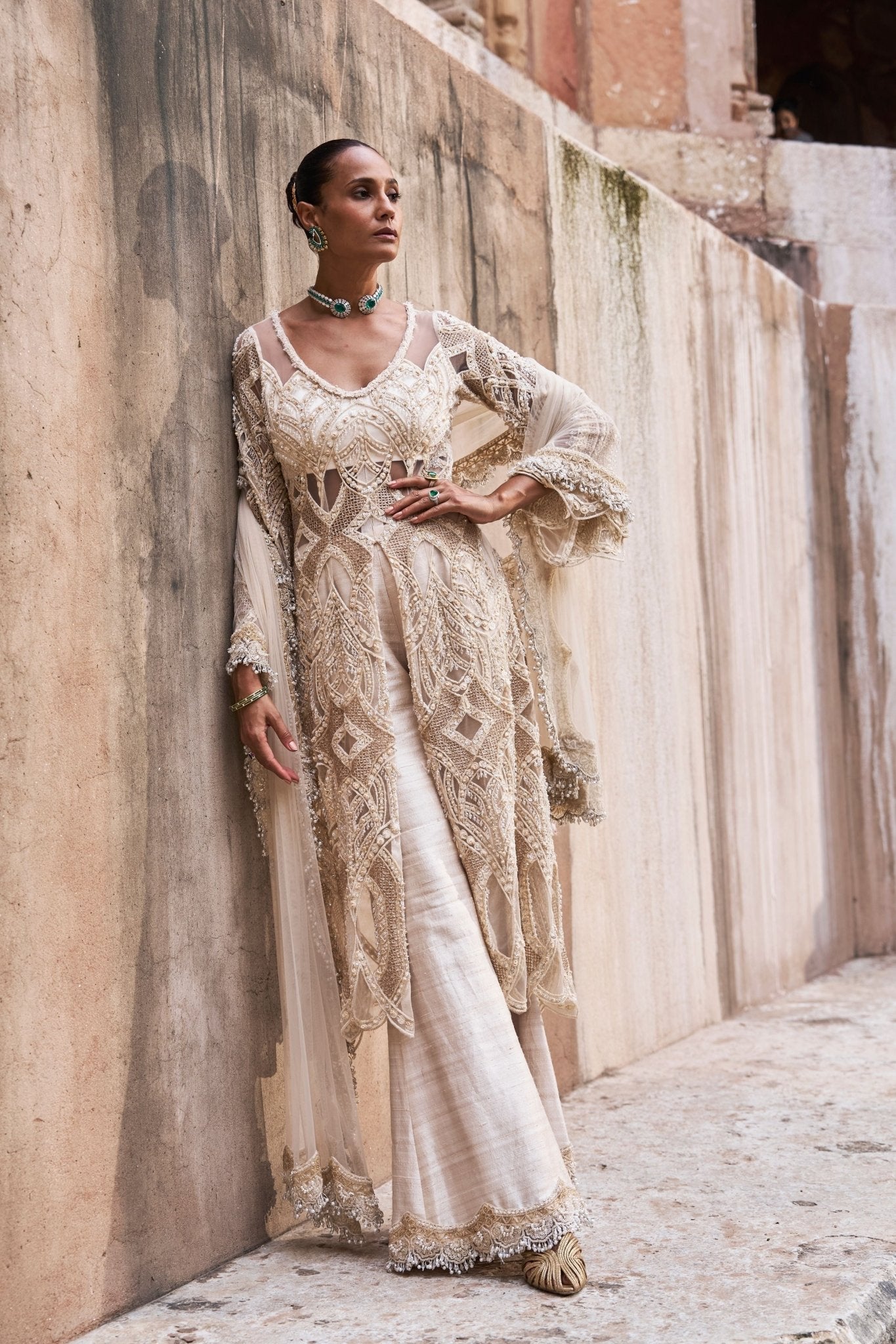 Ivory Solace Kurta Set - Ridhima Bhasin - Elahe