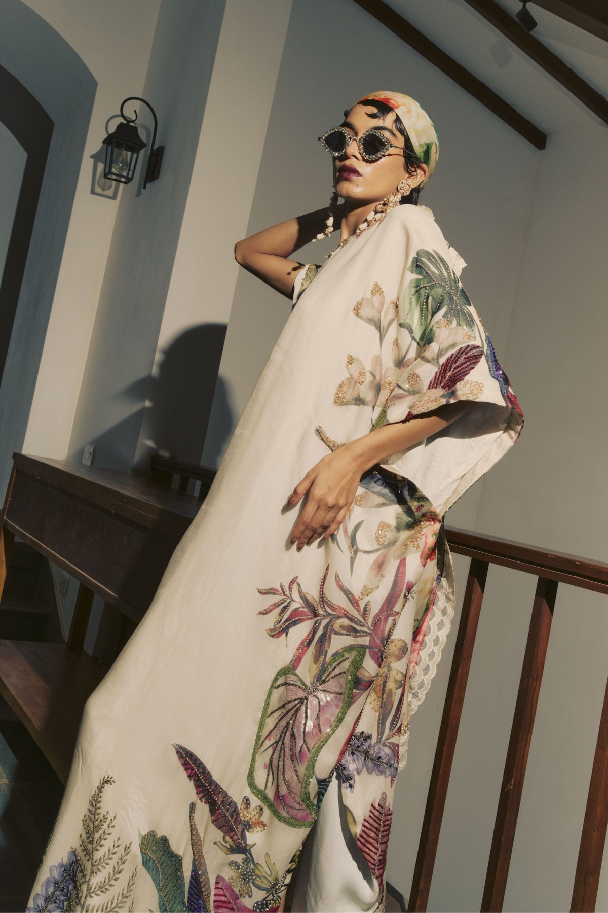 Tropical Printed Kaftan