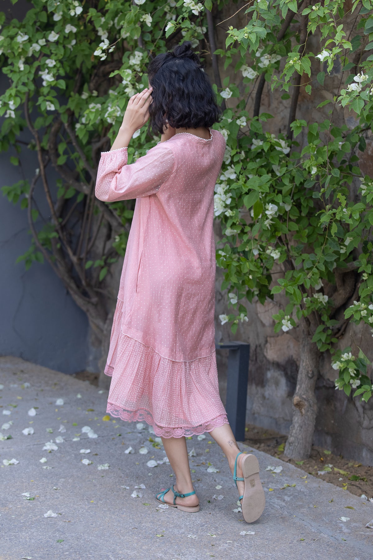 Salmon Pink Mancy Dress