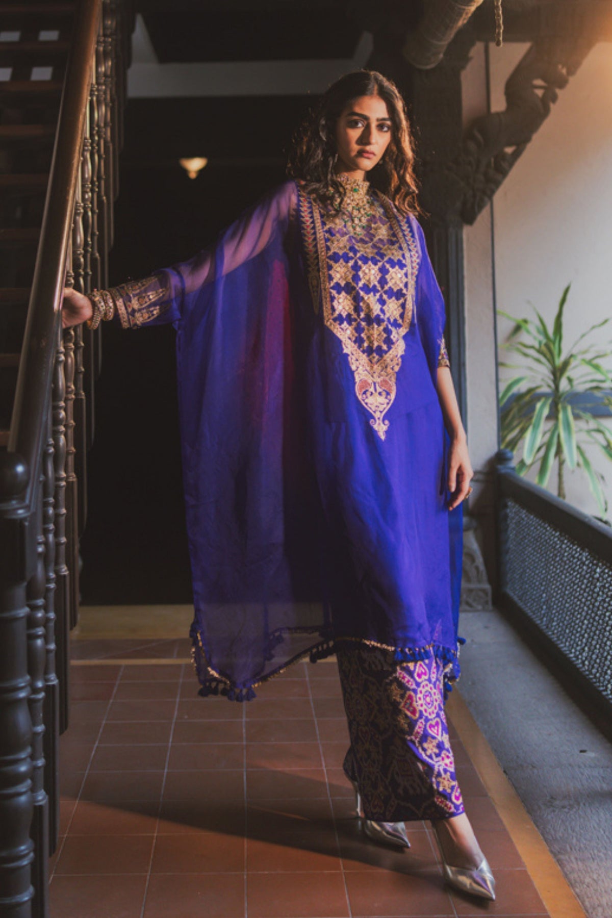 Jyoti Blue Kaftan Set