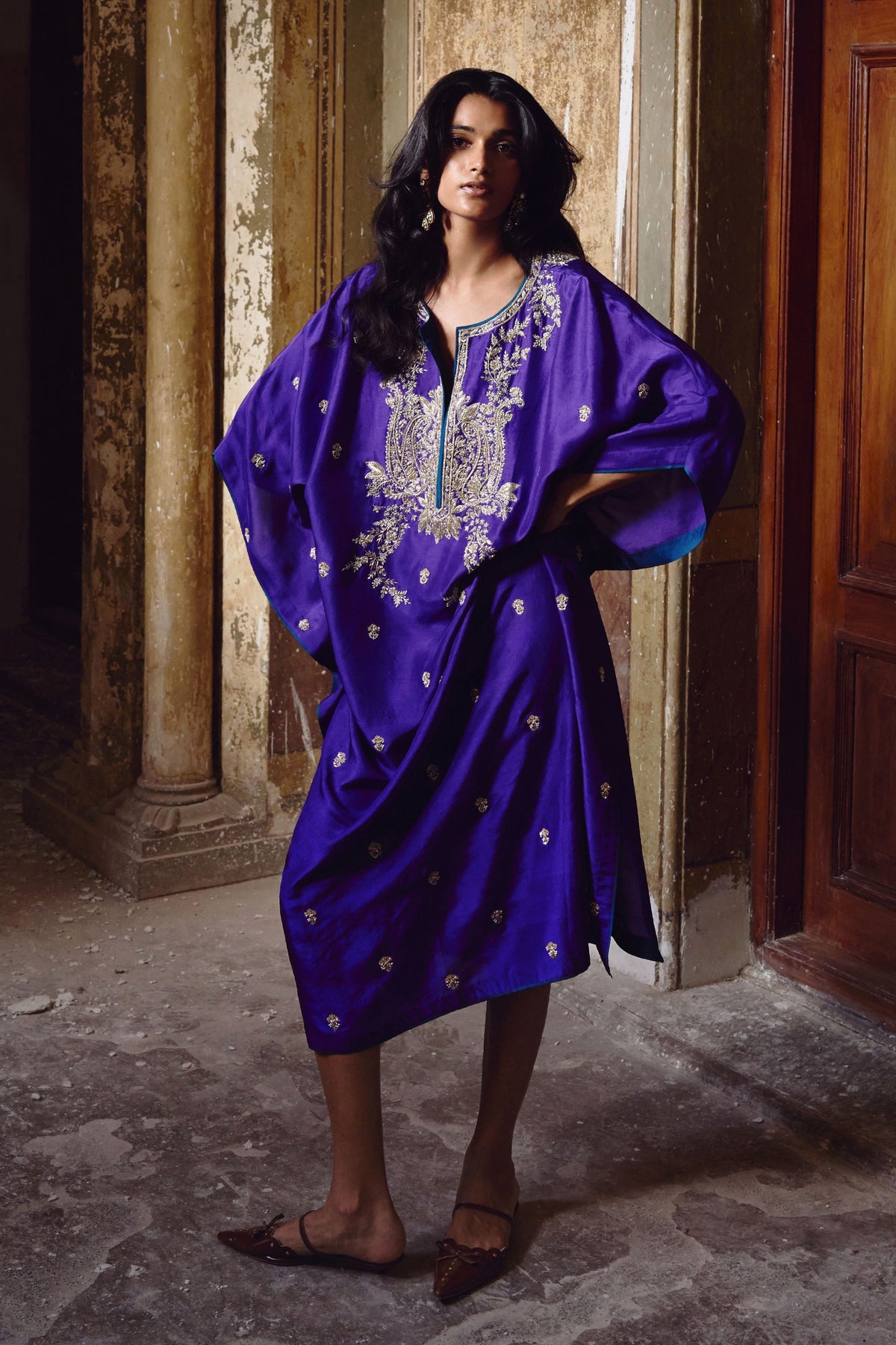 Purple Amra Kaftan Set