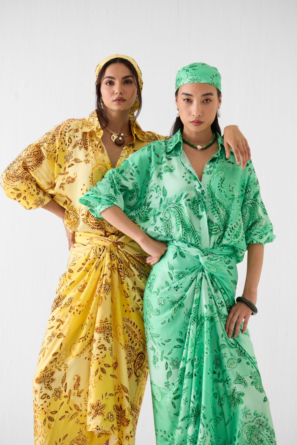 Buta Draped Shirt Dress