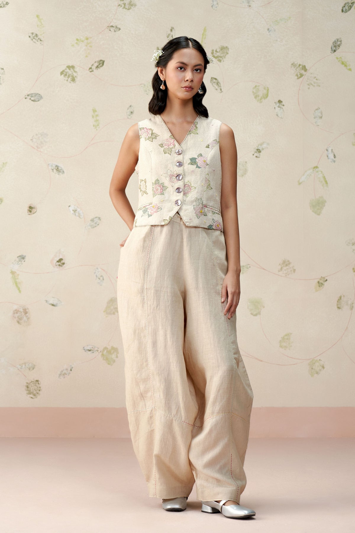Rose De Meaux Vest