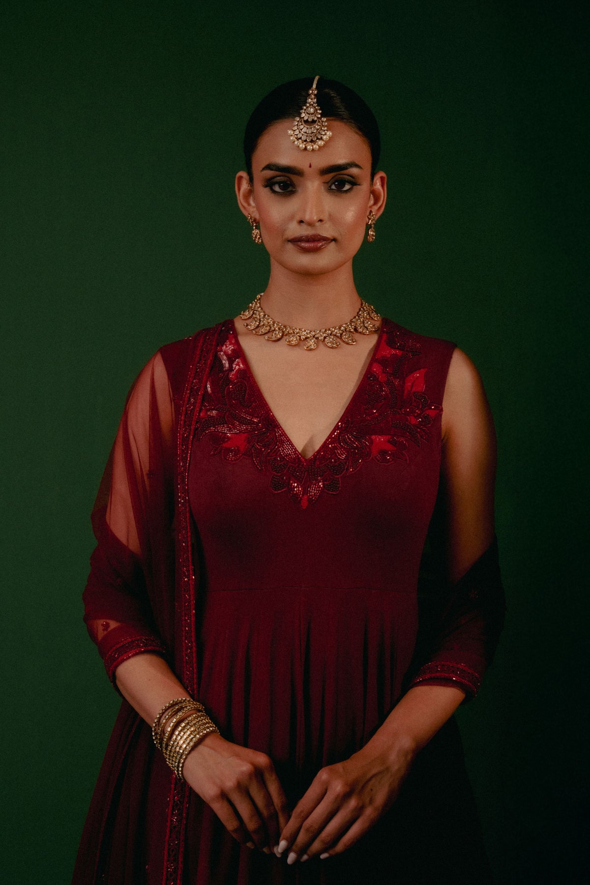 Sindhura Anarkali Set