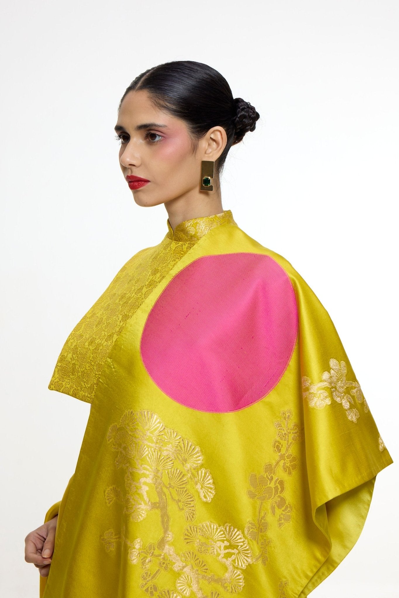 Handwoven Yellow Silk Shawl - Ekaya - Elahe