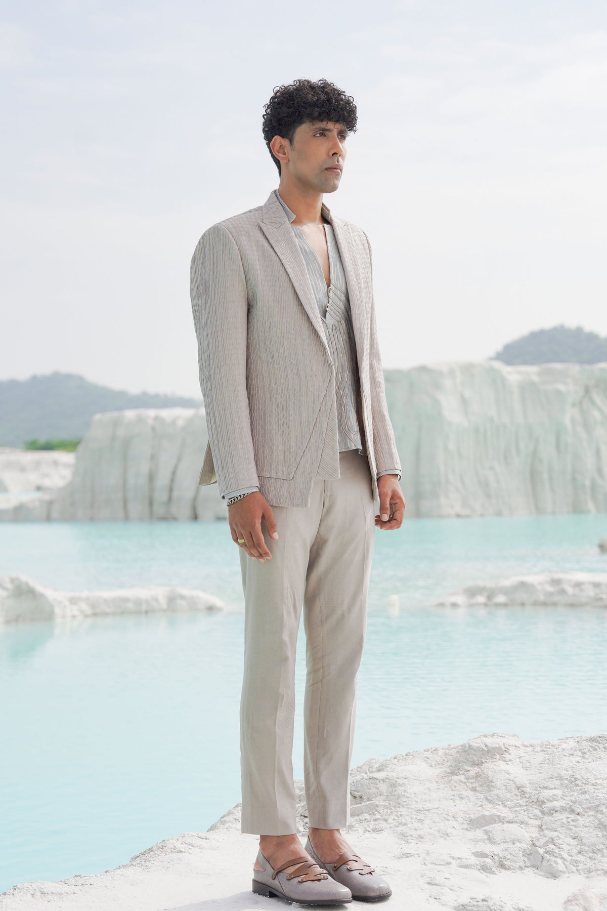 Grey Blazer Set