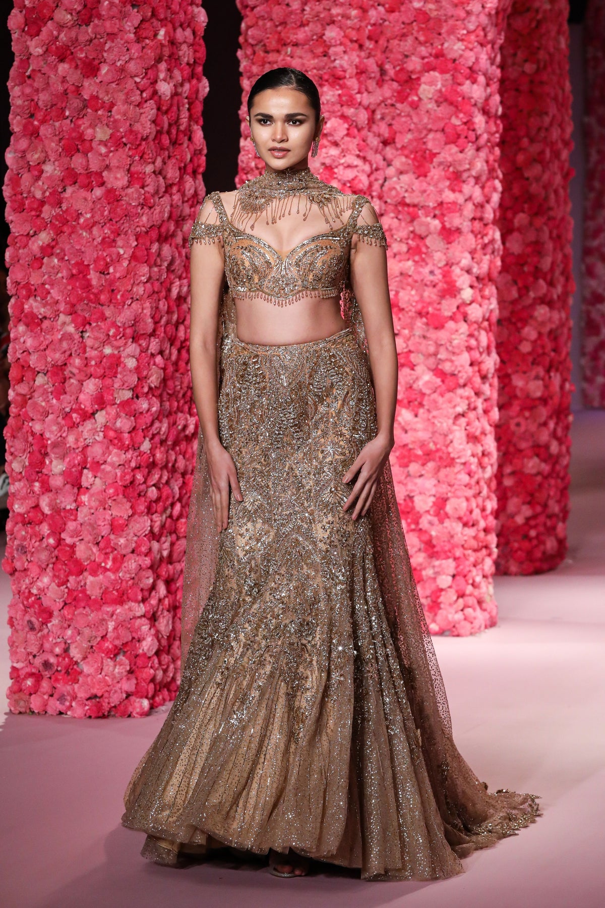 Thea Gold Lehenga Set