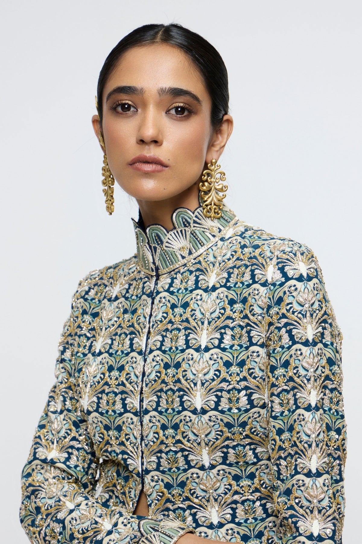 Ziana Embellished Jacket Set